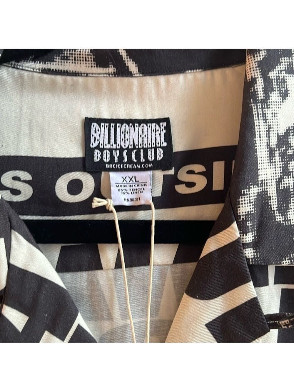 NWT. Billionaire Boys Club UFO Gardenia Button Down Short Sleeve Shirt Size XXL - Picture 4 of 13